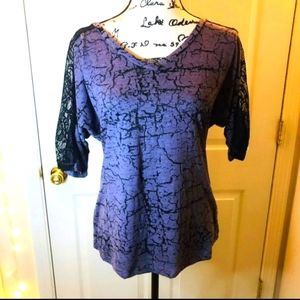 Maurices crackle cold-shoulder top
